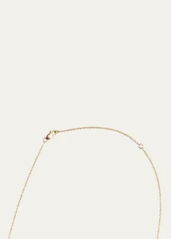 Kendall Row14K Yellow Gold Bezel Round Diamond Station Necklace, 16-18