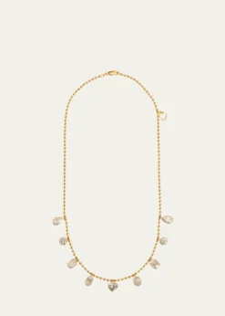 Kendall Row14K Yellow Gold Fancy Shape Diamond Station Necklace, 16-18"L