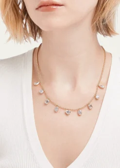 Kendall Row14K Yellow Gold Fancy Shape Diamond Station Necklace, 16-18