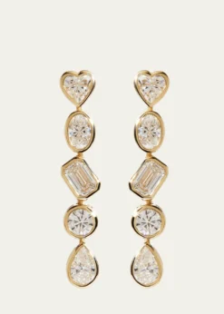 Kendall Row14K Yellow Gold Fancy Shape Lab Grown Diamond Dangle Earrings