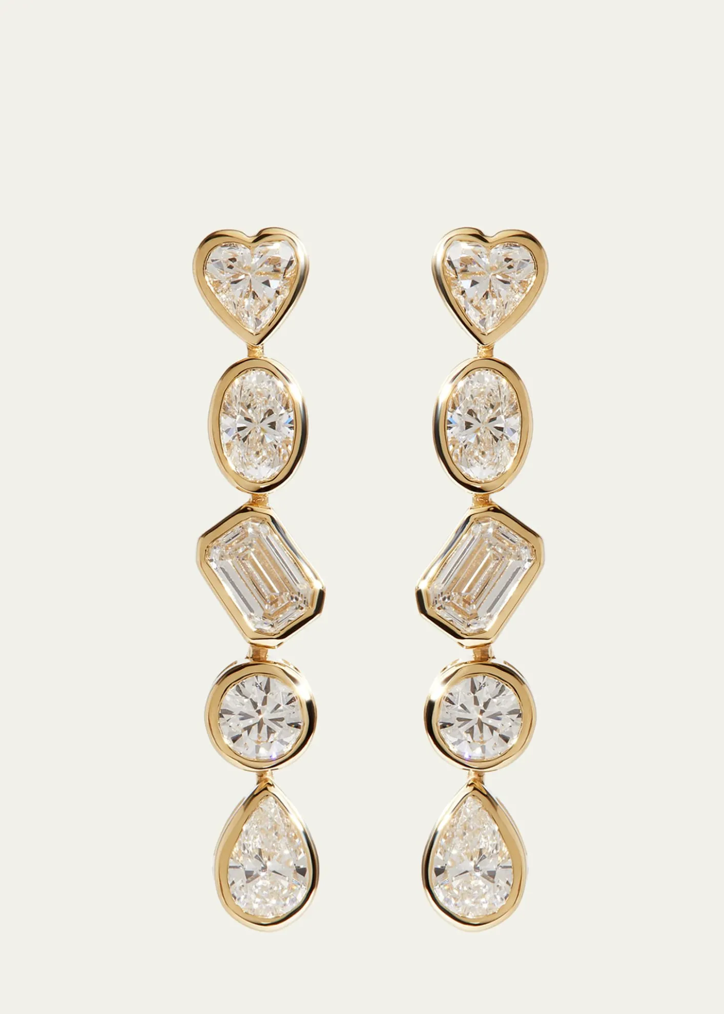 Kendall Row14K Yellow Gold Fancy Shape Lab Grown Diamond Dangle Earrings