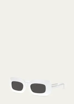KHAITE x Oliver PeoplesBeveled Acetate Rectangle Sunglasses