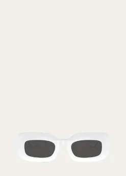 KHAITE x Oliver PeoplesBeveled Acetate Rectangle Sunglasses