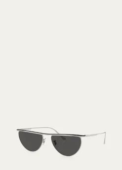 KHAITE x Oliver PeoplesSleek Metal Windsor Rim Sunglasses