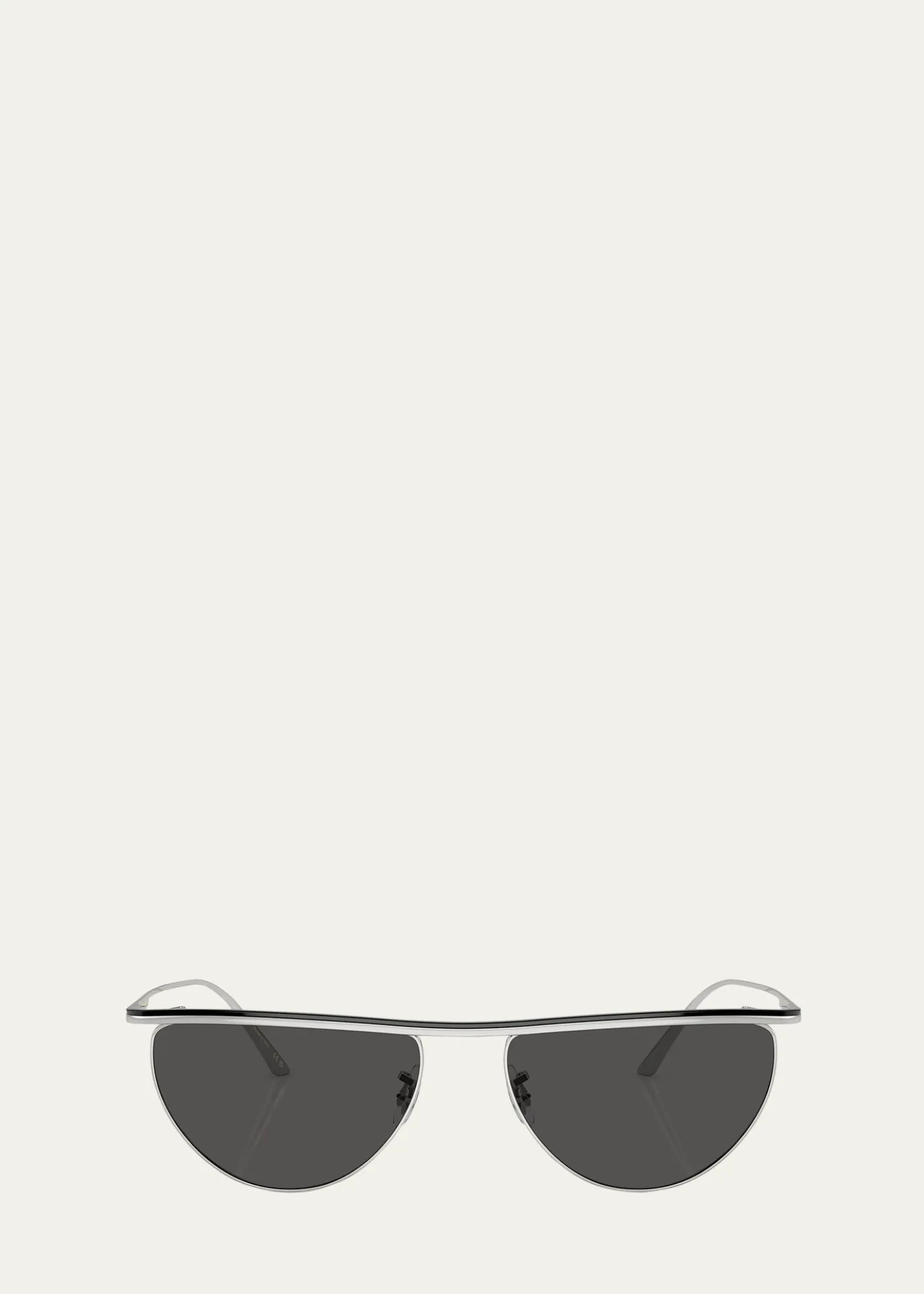 KHAITE x Oliver PeoplesSleek Metal Windsor Rim Sunglasses