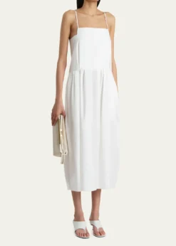 KhaiteAdira Sleeveless Pleated Midi Dress