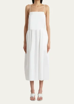 KhaiteAdira Sleeveless Pleated Midi Dress
