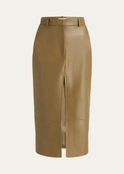 KhaiteAnden Leather Midi Skirt