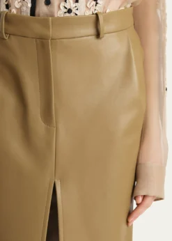 KhaiteAnden Leather Midi Skirt