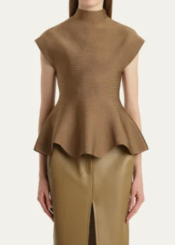KhaiteAndra Knit Peplum Top