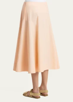 KhaiteArtin Paneled Cotton Midi Skirt