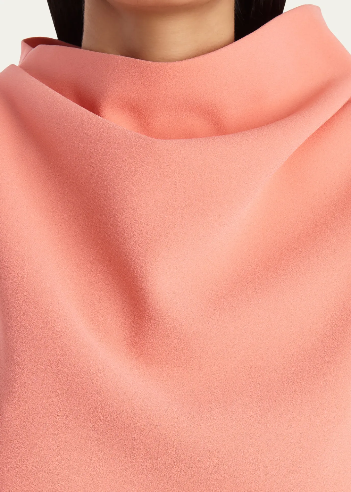 KhaiteAstor Cowl-Neck Sleeveless Mini Dress
