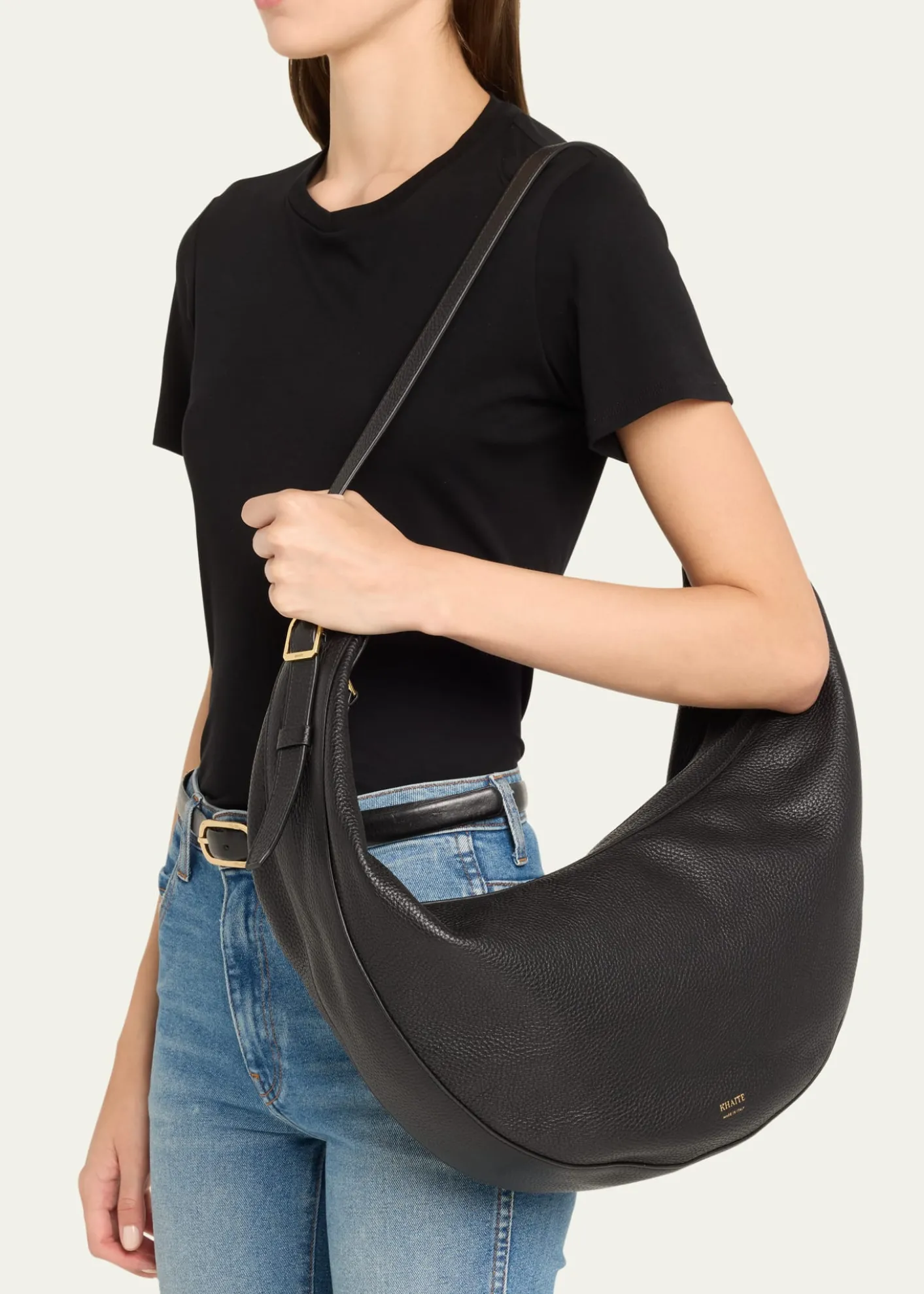 KhaiteAugustina Calfskin Hobo Bag