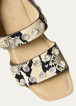 KhaiteBoden Studded Leather Flat Sandals