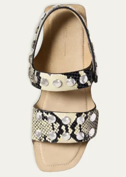 KhaiteBoden Studded Leather Flat Sandals