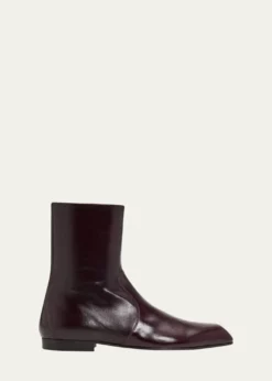KhaiteColt Leather Ankle Boots