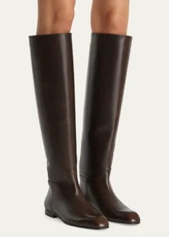 KhaiteColt Leather Knee-High Boots