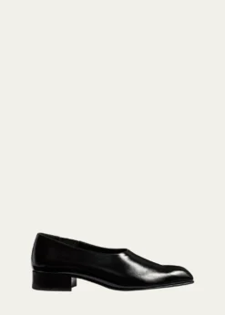KhaiteColt Leather Slip-On Loafers