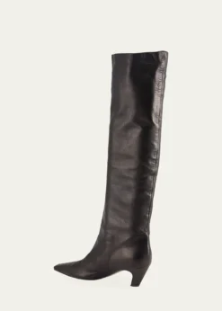 KhaiteDavis Slouchy Leather Knee Boots