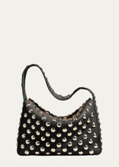 KhaiteElena Studded Leather Shoulder Bag