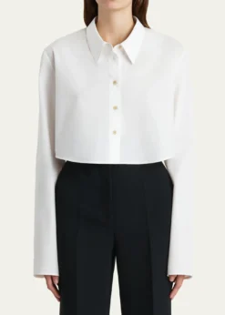 KhaiteFritz Cropped Cotton Top
