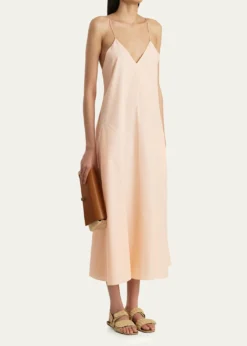 KhaiteIben Sleeveless Cotton Midi Dress
