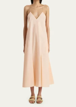 KhaiteIben Sleeveless Cotton Midi Dress