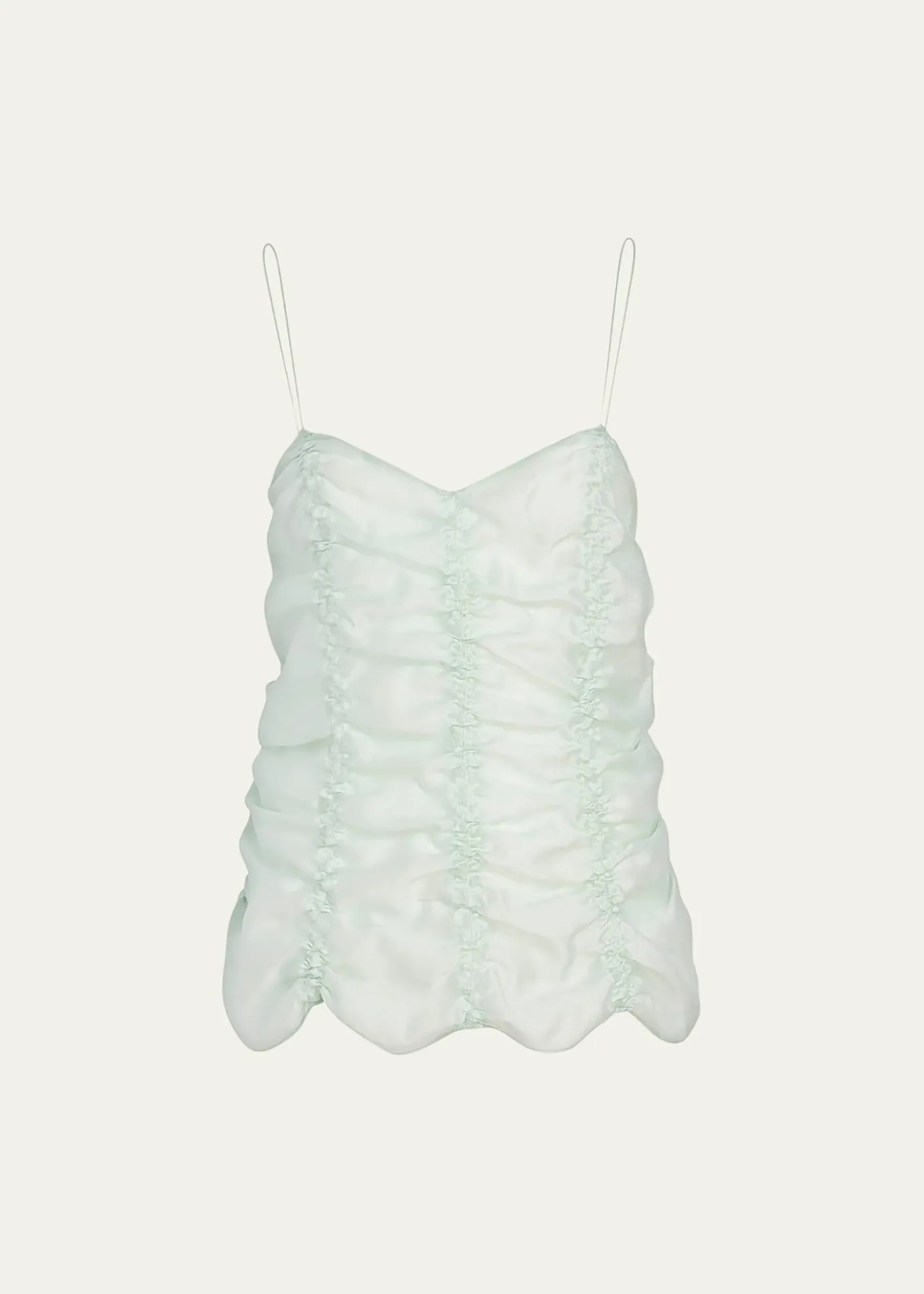 KhaiteInara Ruched Silk Tank Top