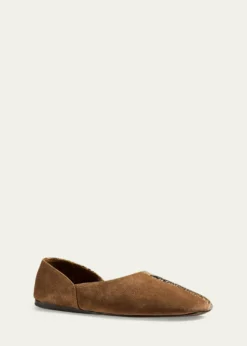 KhaiteJane Mixed Leather Ballerina Flats