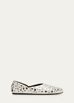 KhaiteJane Studded Leather Ballerina Flats