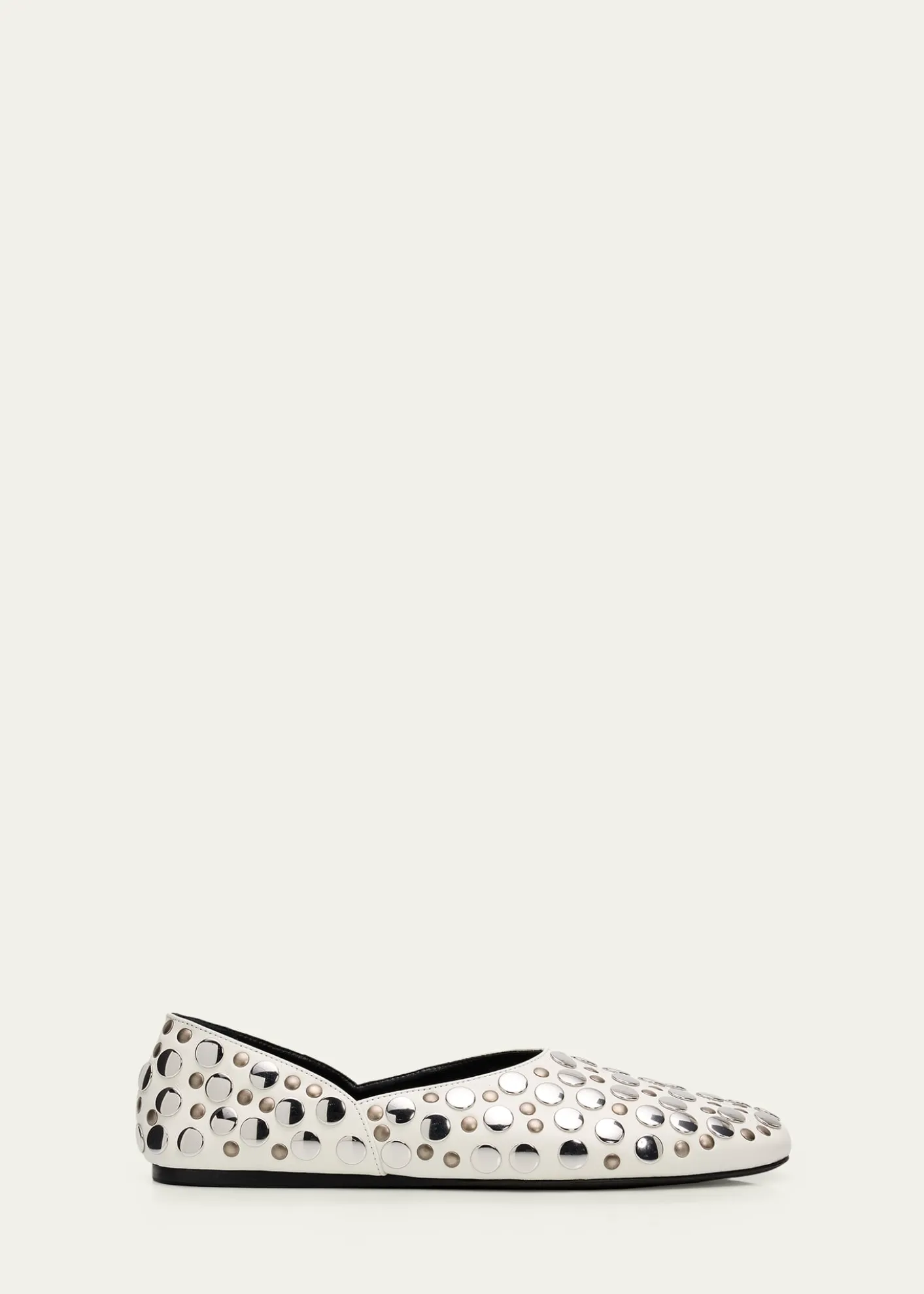 KhaiteJane Studded Leather Ballerina Flats