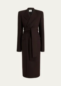 KhaiteJelson Double-Face Wool Wrap Coat