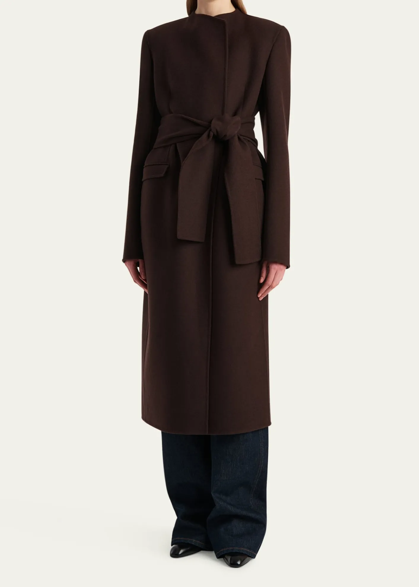 KhaiteJelson Double-Face Wool Wrap Coat