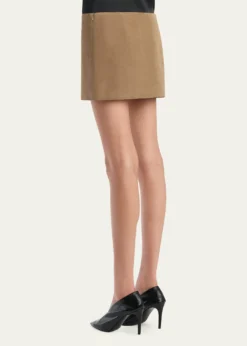 KhaiteJett Leather Mini Skirt