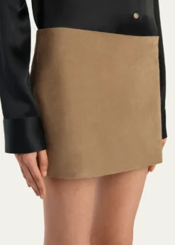 KhaiteJett Leather Mini Skirt