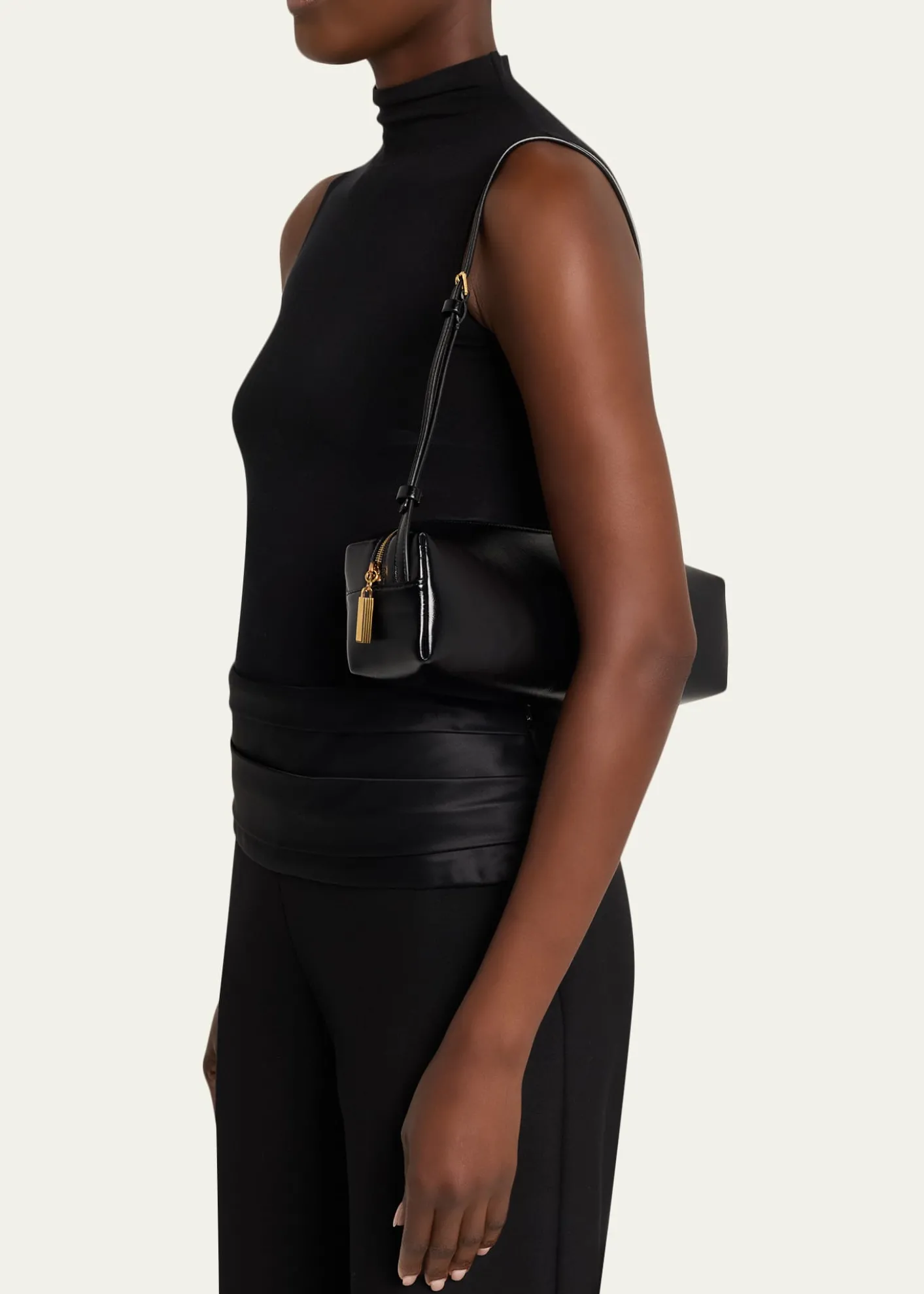KhaiteKye Zip Leather Shoulder Bag