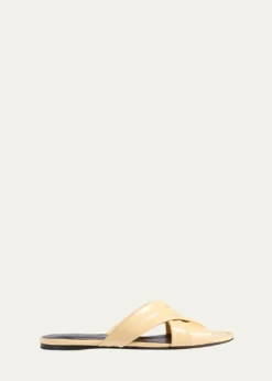 KhaiteLiria Leather Flat Sandals