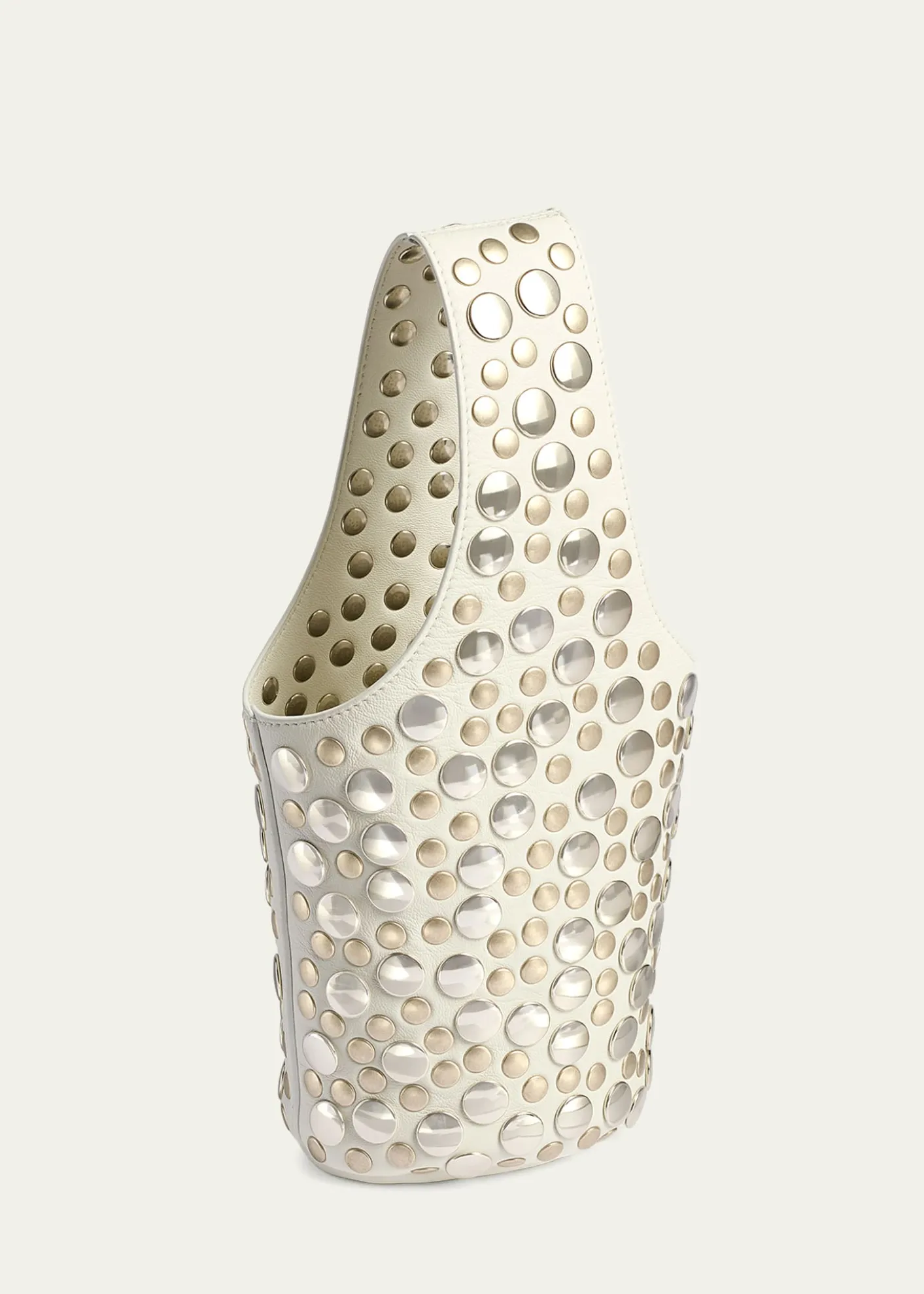 KhaiteLivia Small Studded Leather Shoulder Bag