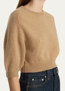 KhaiteLorelai Cropped Wool-Cashmere Sweater
