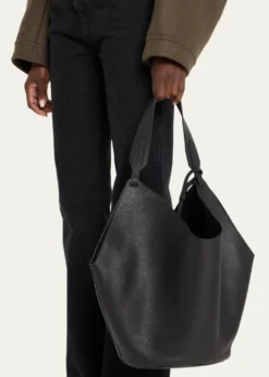 KhaiteLotus Medium Pebbled Leather Tote Bag