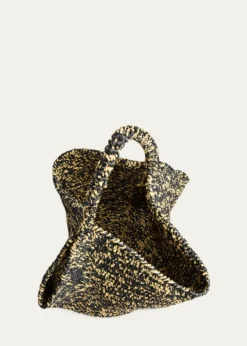 KhaiteLotus Medium Viscose Raffia Tote Bag