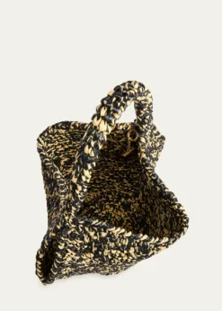 KhaiteLotus Mini Raffia Top-Handle Bag