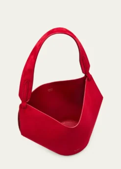 KhaiteLotus Mini Suede Tote Bag