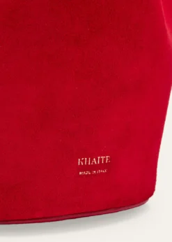 KhaiteLotus Mini Suede Tote Bag