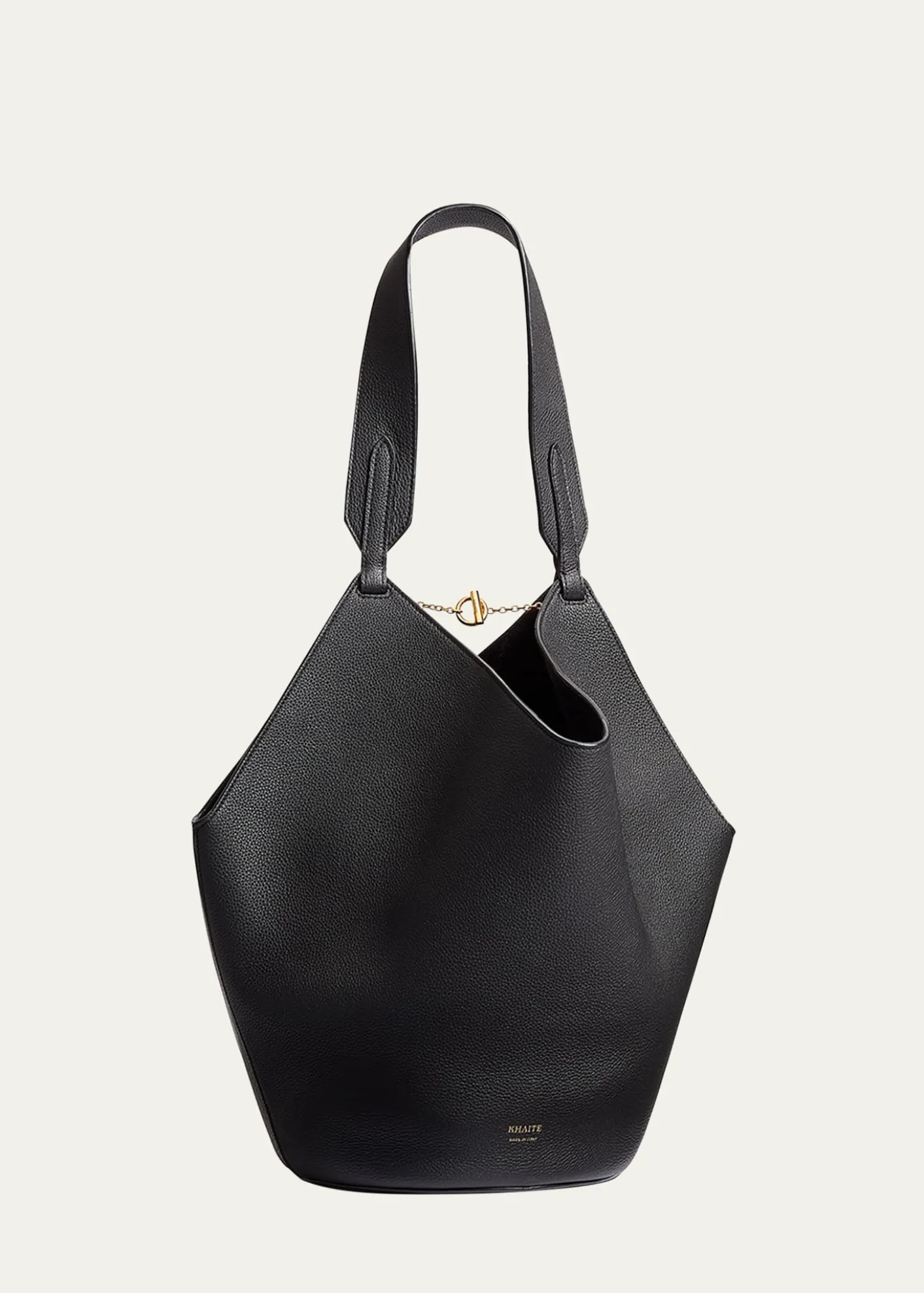 KhaiteLotus Small Calfskin Tote Bag