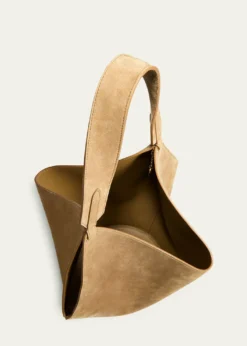 KhaiteLotus Small Suede Tote Bag