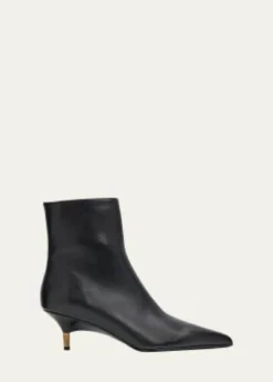 Khaite55mm Bella Leather Ankle Boots