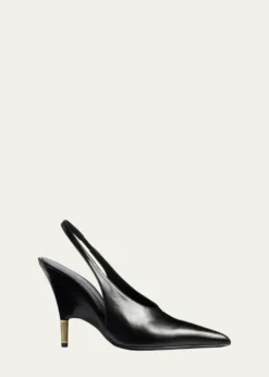 Khaite100mm Bella Leather Slingback Pumps