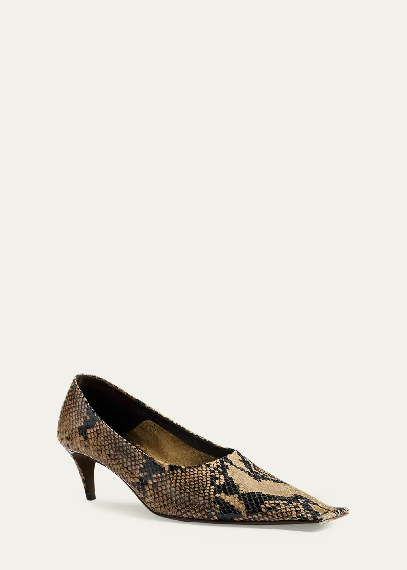 Khaite50mm Marlene Snake-Embossed Leather Pumps