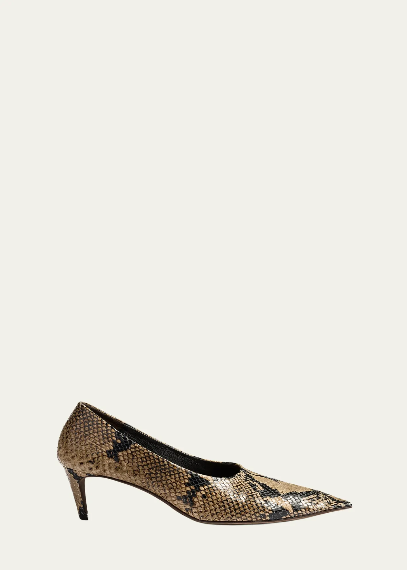 Khaite50mm Marlene Snake-Embossed Leather Pumps